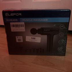 Brand New ELEFOR  Muscle Massage Gun – 10 Heads, 20 Speeds