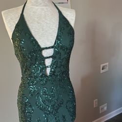 Emerald Dress With Sequin