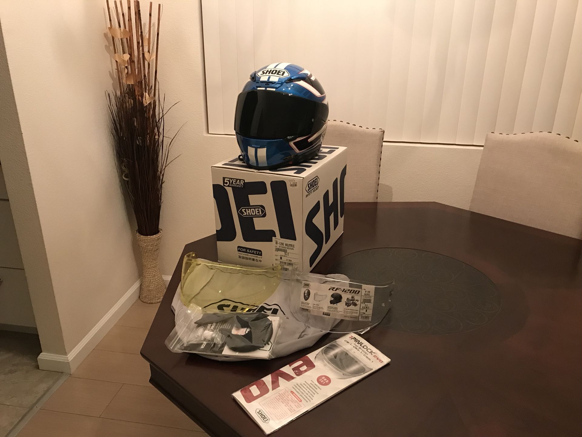 Shoei rf 1200 blue mirror visor sales