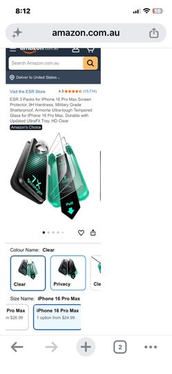 Ultra-tempered glass screen protection iPhone 16 pro max