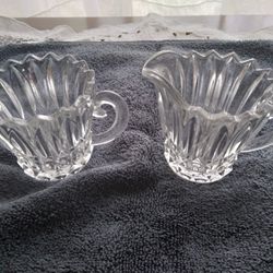 Crystal Creamer And Sugar Vintage