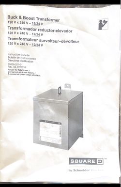Square D Buck & Boost Transformer — 120V x 240V → 12/24V 🔋