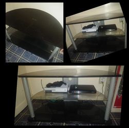 Heavy glass tv stand