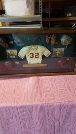 Vintage football shadow box