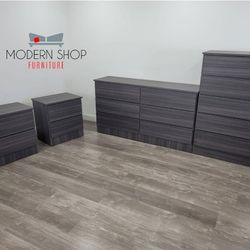 DRESSER ,CHEST AND TWO NIGHSTANDS 