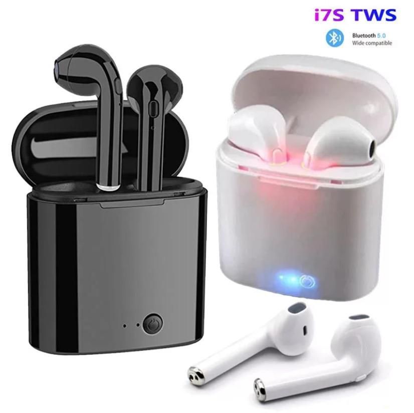 Wireless Bluetooth Headphones Stereo sound for iPhone Samsung Lg Android black and white color(Auriculares inalámbricos Bluetooth Sonido estéreo