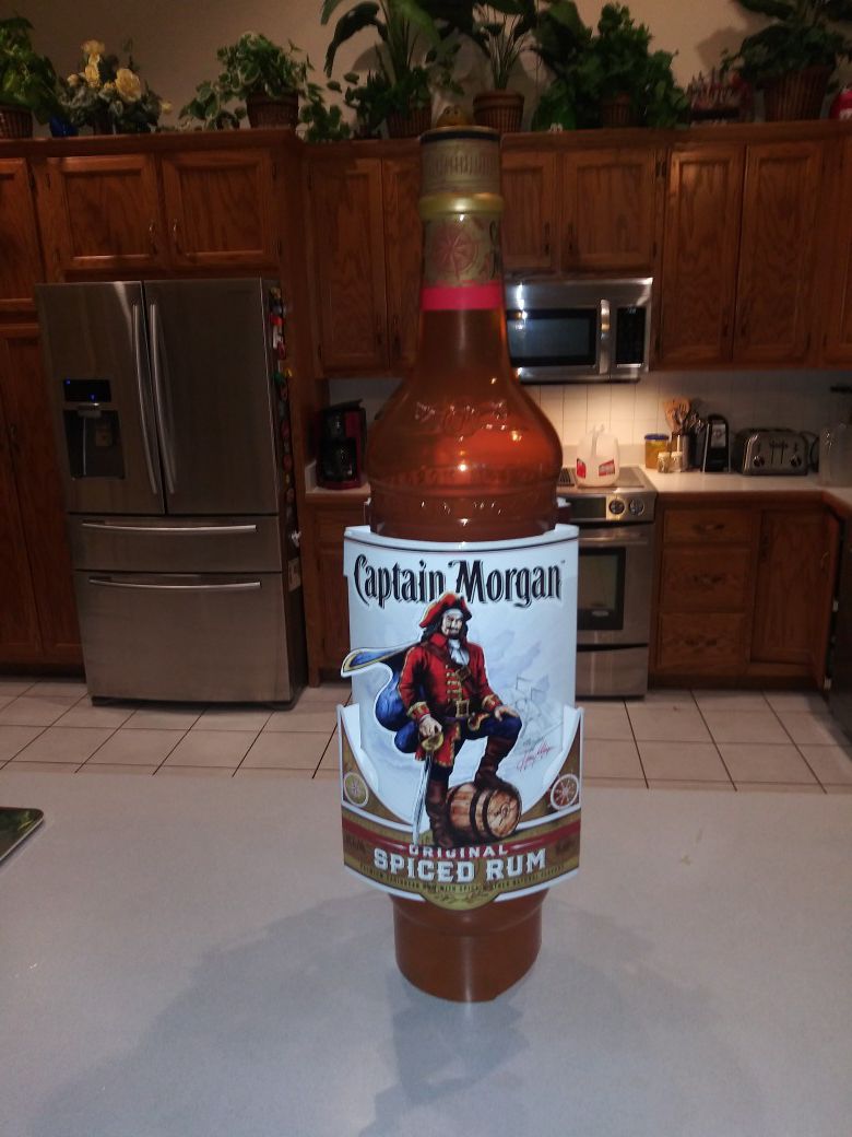 CAPTAIN MORGAN PLASTIC DISPLAY BOTTLE 34 INCHES TALL