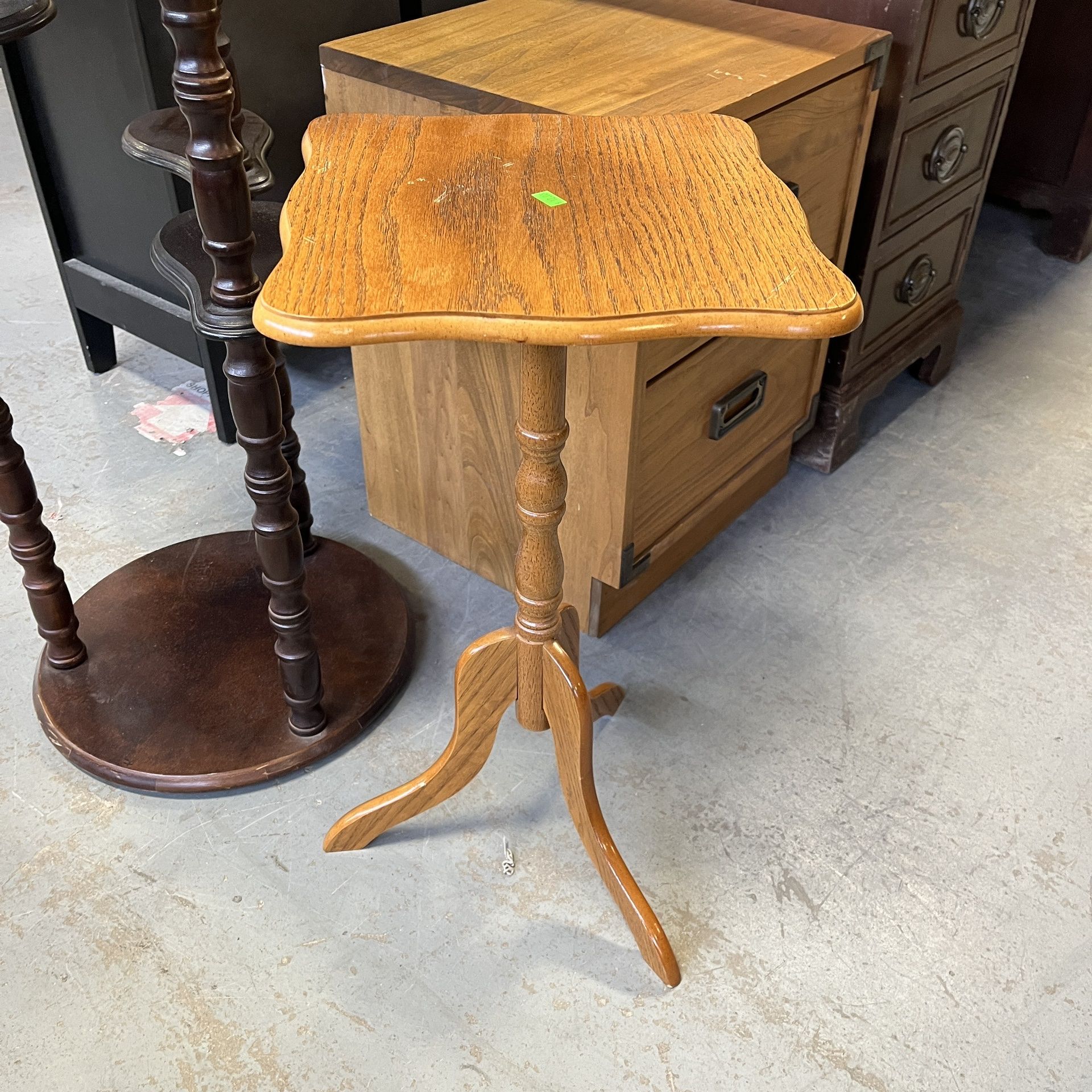 Small Wood Plant Stand Side Table (in Store) 