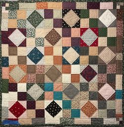 “Home Spun Pleasures” Quilted Wall Hanging or Baby Quilt