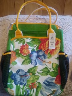 Boca Flowered Bag, NEW