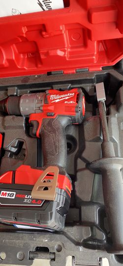 M18 Fuel 18-Volt Lithium-Ion Brushless Cordless 1/2 in. Hammer Drill Driver Kit with one 5.0 Ah Batteries and Hard Case