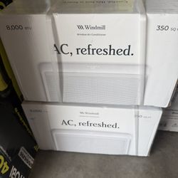 Windmill 8,000 BTU 115-Volts QUIET Smart Inverter Window Air Conditioner, Wi-Fi/Remote, #1 Install, up to 350 sq ft. Energy Star