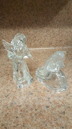 Glass Angel candle holders