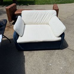Oversized Chenille Sofa Chair, Modern Upholstered Armchair with Pillows, for Living Room/Apartment/Bedroom,