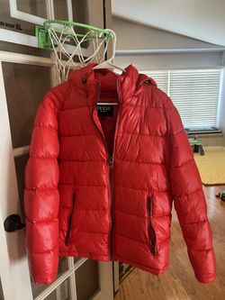 GUESS RED PUFFER JACKET
