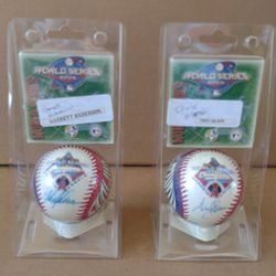 Angels Troy Glaus And Garrett Anderson Autographed Baseballs 