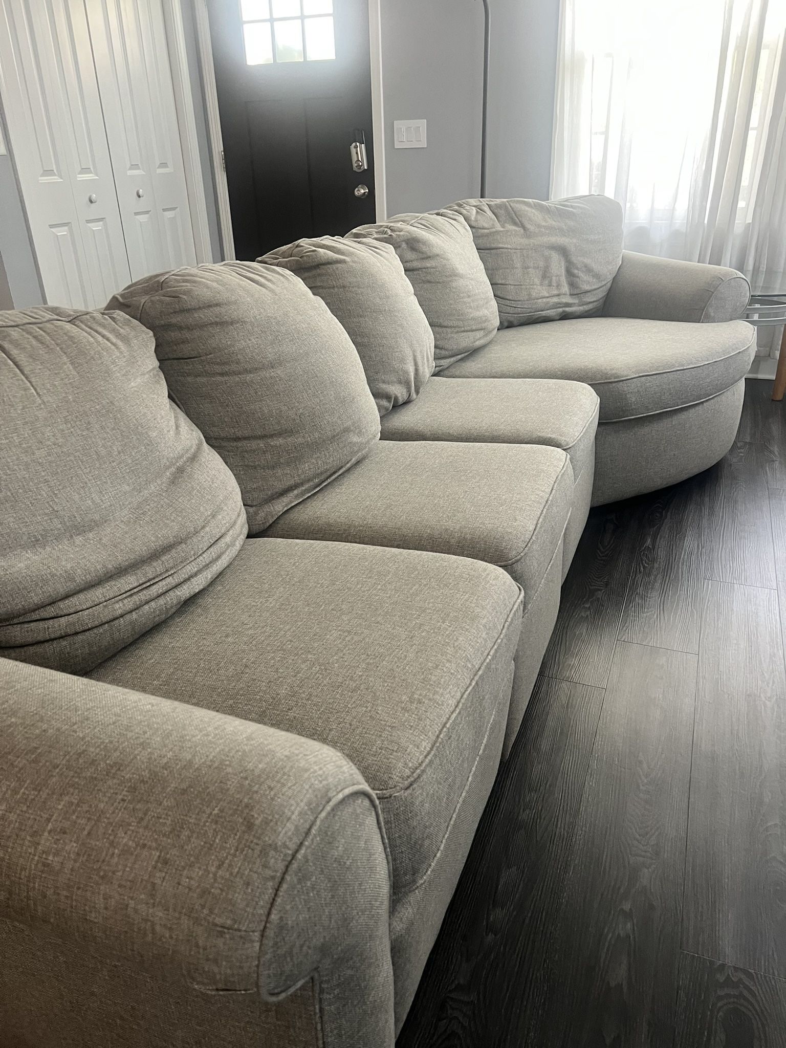 Gray Sectional Recliner Sofa 