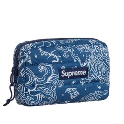 Supreme Blue Paisley Puffer Pouch