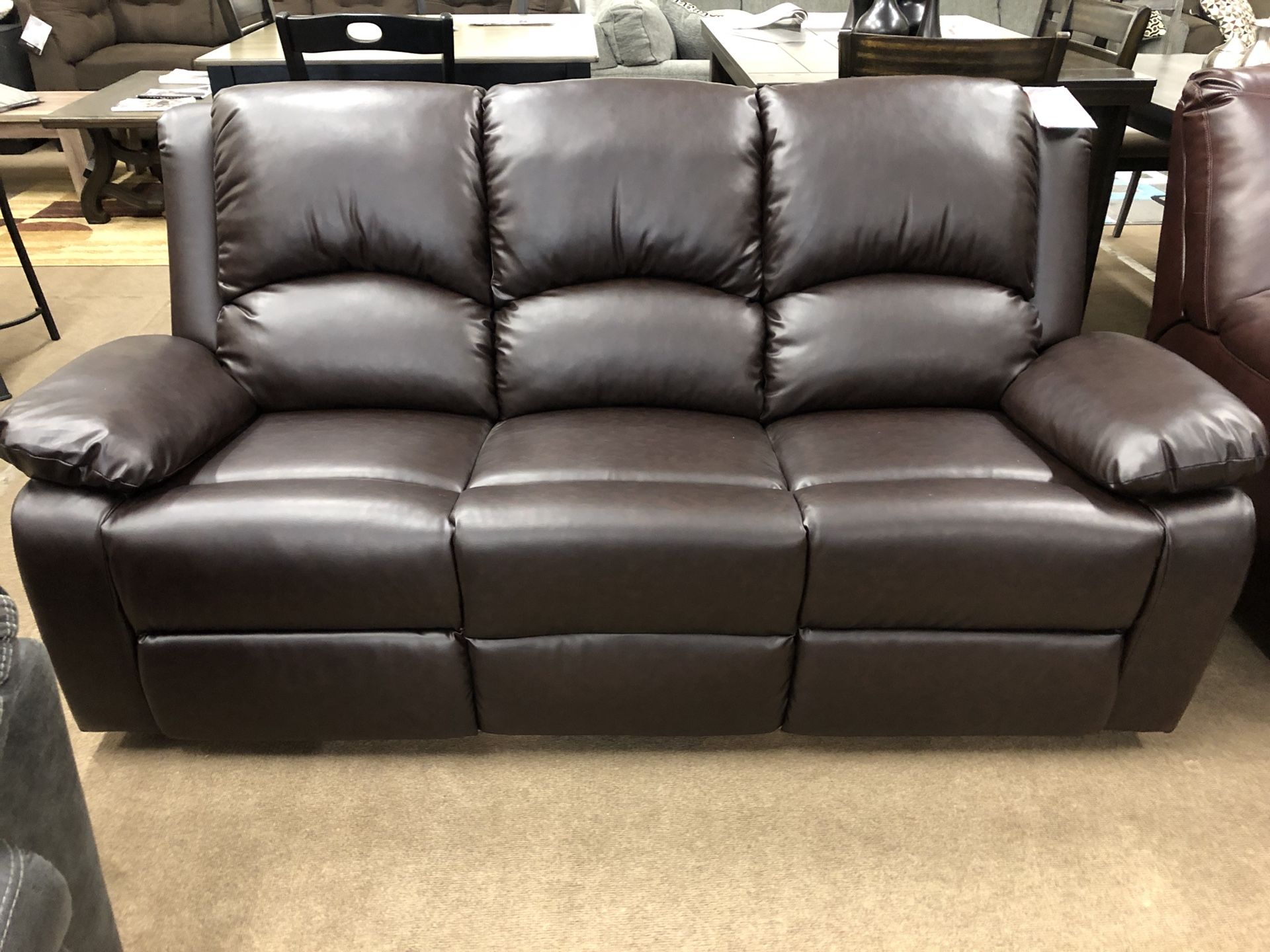 New l leather sofa recliner