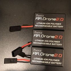 3 parrot AR.Drone 2.0 batteries. They are lithium-ion polymer rechargeable battery