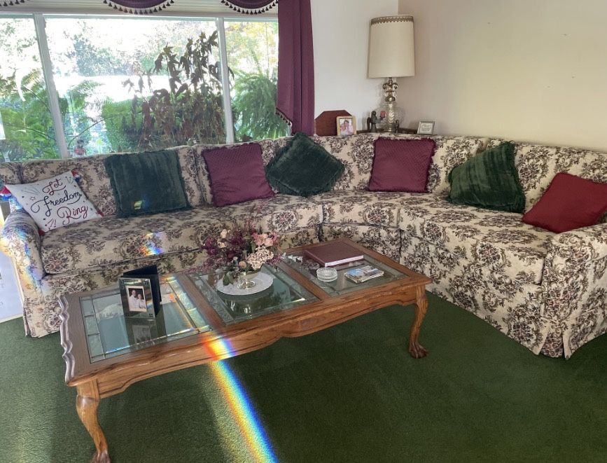 Floral Couch & Pillows 