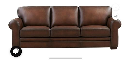 New full Leather sofa 8 foot long
