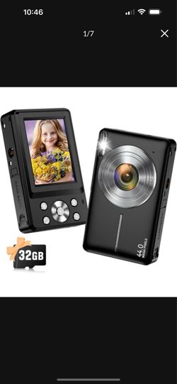 Digital Camera, 2026 Upgraded 1080P 44MP Digital Cameras for Kids, Digital Point and Shoot Camera with 16X Zoom, 32GB SD Card, Time Stamp, Compact Sma