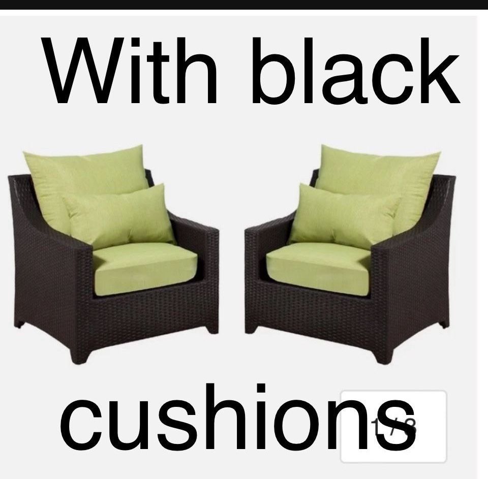 Cloud Mountain Patio Outdoor Furniture 2 Piece Additional Club Chairs