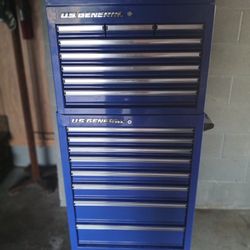 Barely Used US GENERAL 26" Single Bank Top Cart & 26"x 22" Single Bank Roller Cabinet