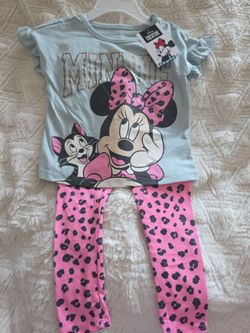 Minnie Mouse leopard 2 pc leggings set