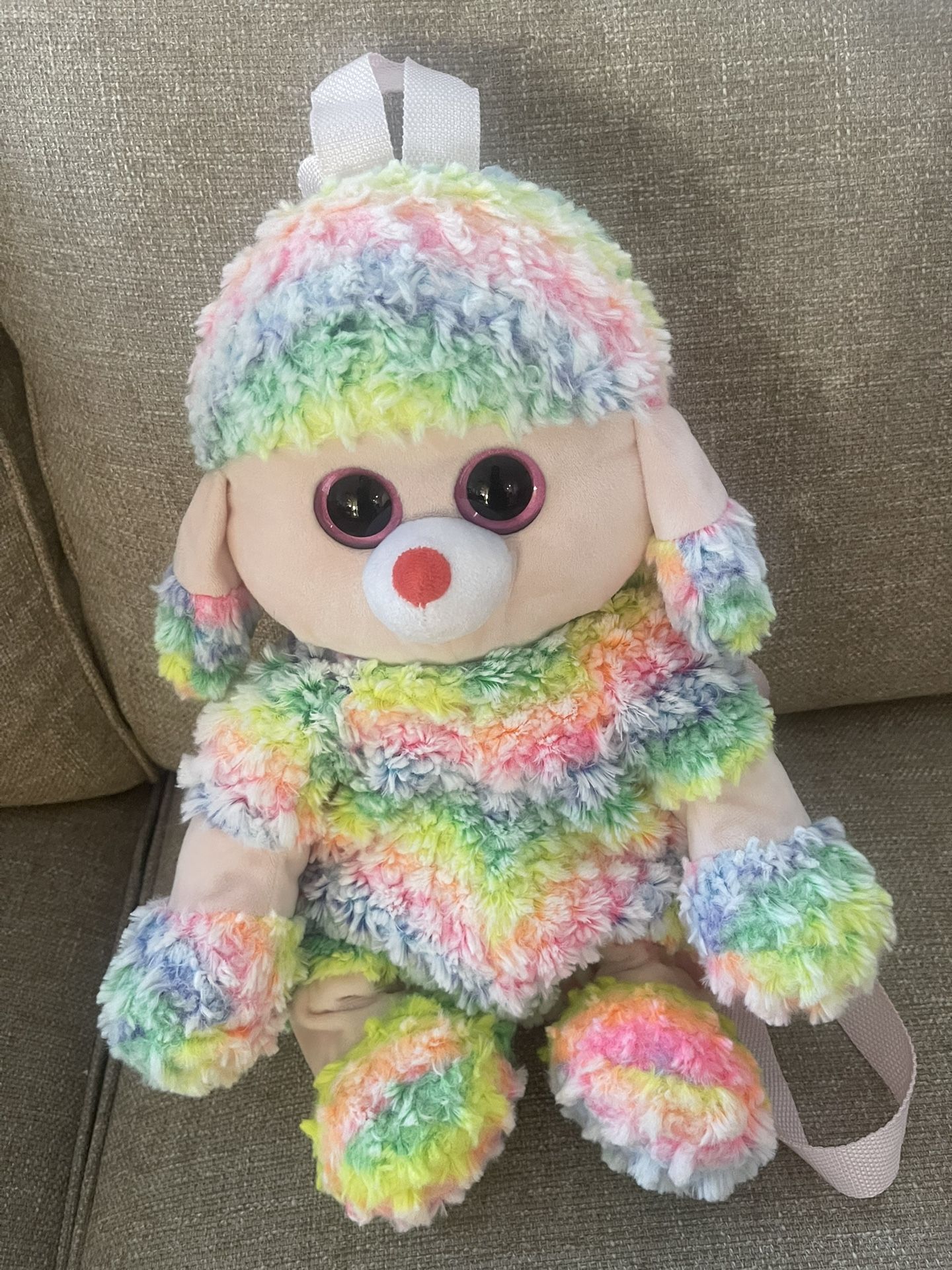 Plush Toy Backpack Bag Rainbow Lamb