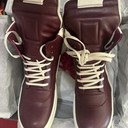 Rick Owens Burgundy Geobasket Size 47