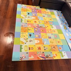 Baby Care Play Mat 82'' x 55'' Original One-Piece Reversible 