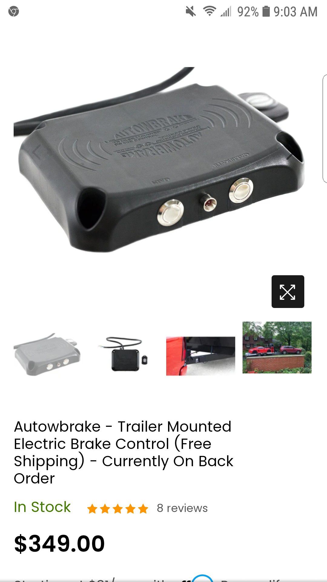Autowbrake trailer mounted brake control