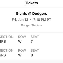 Dodgers vs Giants 