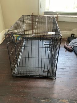 Large Folding Wire Dog Crate with Tray