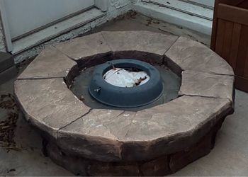Fire pit with propane