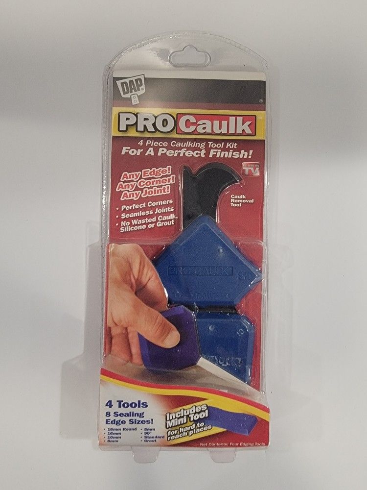 Pro Caulk Complete Caulking Kit (As Seen On TV) 4 Pieces Set, Caulk Removal Tool