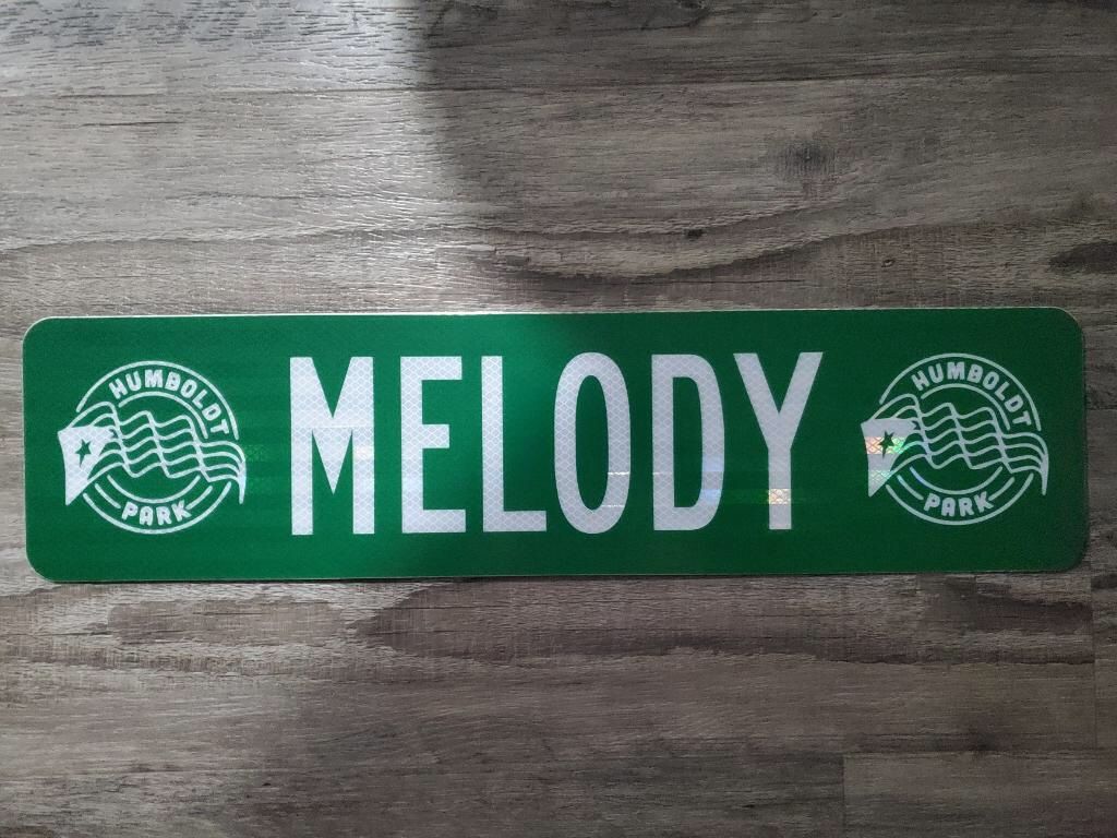 Custom authentic street sign,humboldt park,Chicago,melody,Pilsen,sports man cave ,garage,tools, electronics,cars for sale,bears,bulls,Cubs,white Sox,