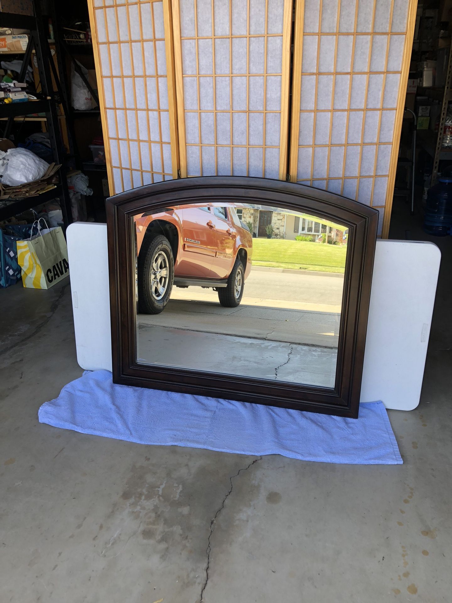 Beautiful Large Solid Wood Decor Mirror