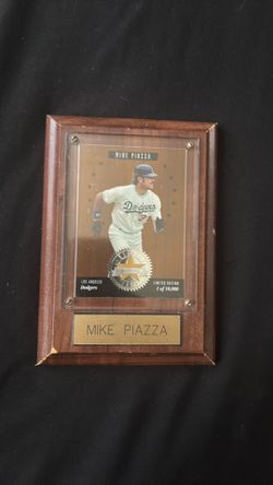 Mike Piazza LA Dodgers Limited Edition Card and Plaque