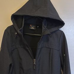 Halifax Traders by HFX Men's Hooded Windbreaker Jacket Black Mid-Length M