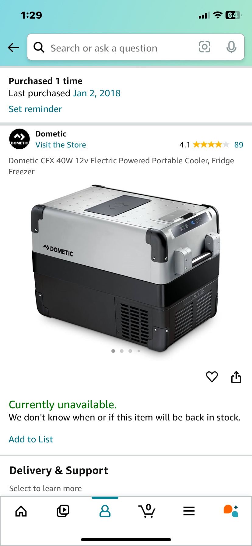 Dometic Fridge CFX 40w 12v