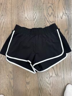 all in motion Black Athletic Shorts, White Trim, Women’s Large ~ WORN ONCE