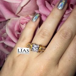 New 14k Yellow Gold Engagement Ring 