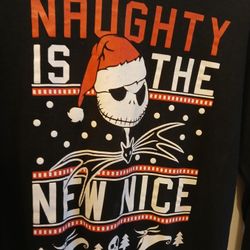 Nightmare Before Christmas Naughty Is The New Nice Junior Size Small (1) sweatshirt. SEE PHOTOS.