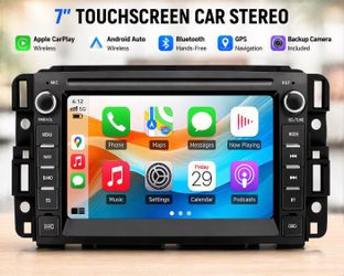 Car Stereo Chevy Silverado 07-13 CarPlay Android Auto GPS + Backup Cam 7”