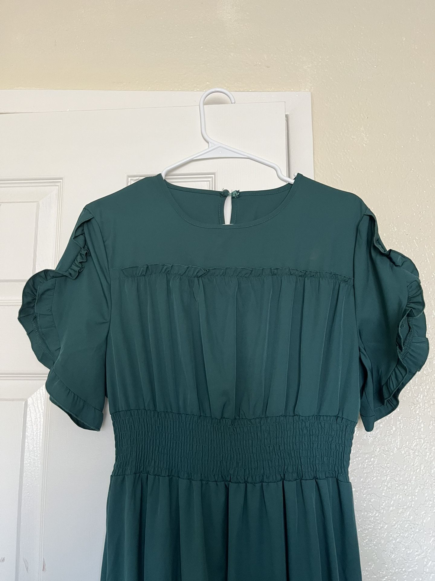 Emerald green dress