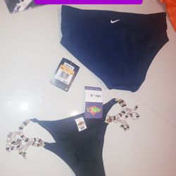 2 Small Swim Bikini 👙 Bottoms NIKE AND BOTIQUE BRAND BEADED