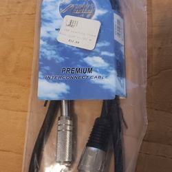 3ft XLR Female To 1/4" TS Patch / Audio Cable